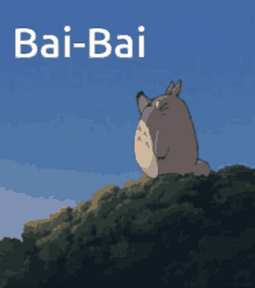 Fictional Character Totoro Waving Bye GIF