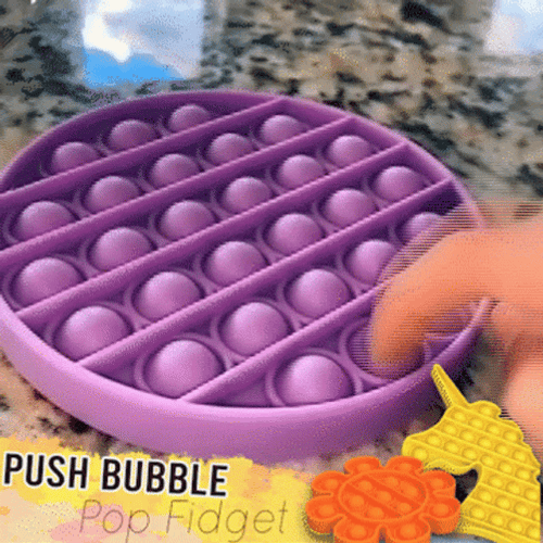 Fidget Toy Purple Push Bubble GIF