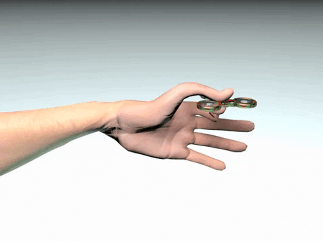 Fidget Toy Spinner Hand 3D GIF