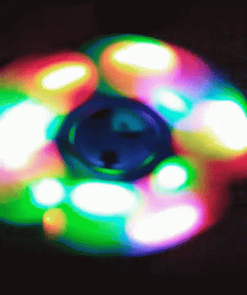 Fidget Toy Spinner Neon Lights GIF