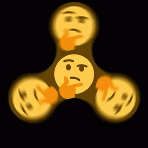 Fidget Toy Spinner Thinking Emojis GIF