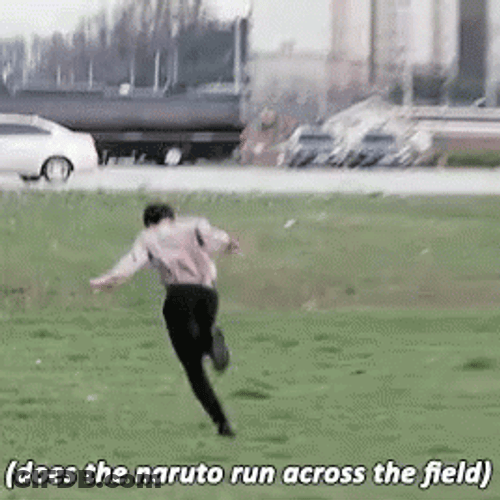 Field Man Like Naruto Running GIF