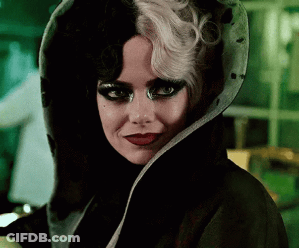 Fierce Cruella Look Up GIF