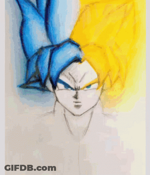 Fierce Look Goku Drip GIF