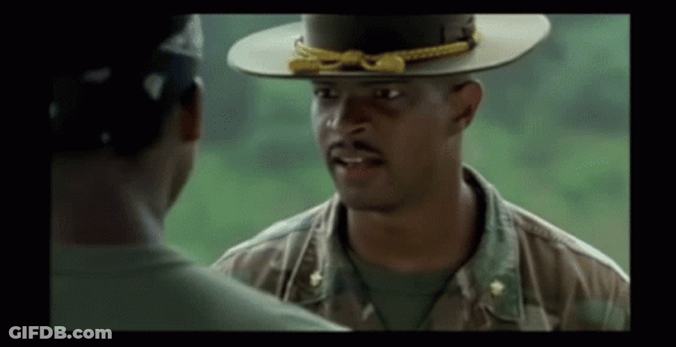 Fierce Major Payne Intense Stare GIF