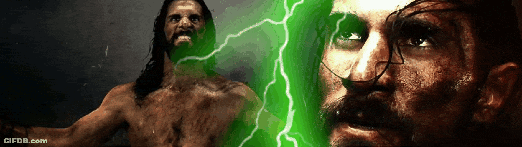 Fierce Man In Green Lightning GIF