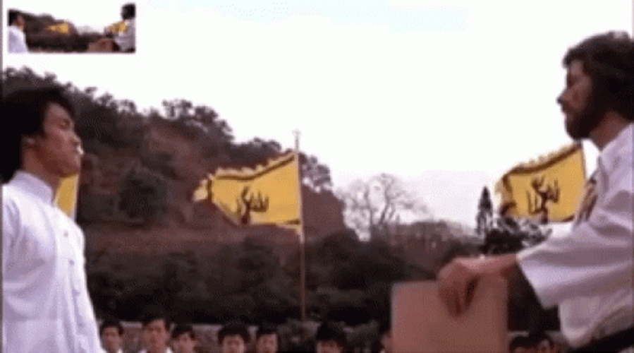 Fierce Unbothered Bruce Lee GIF