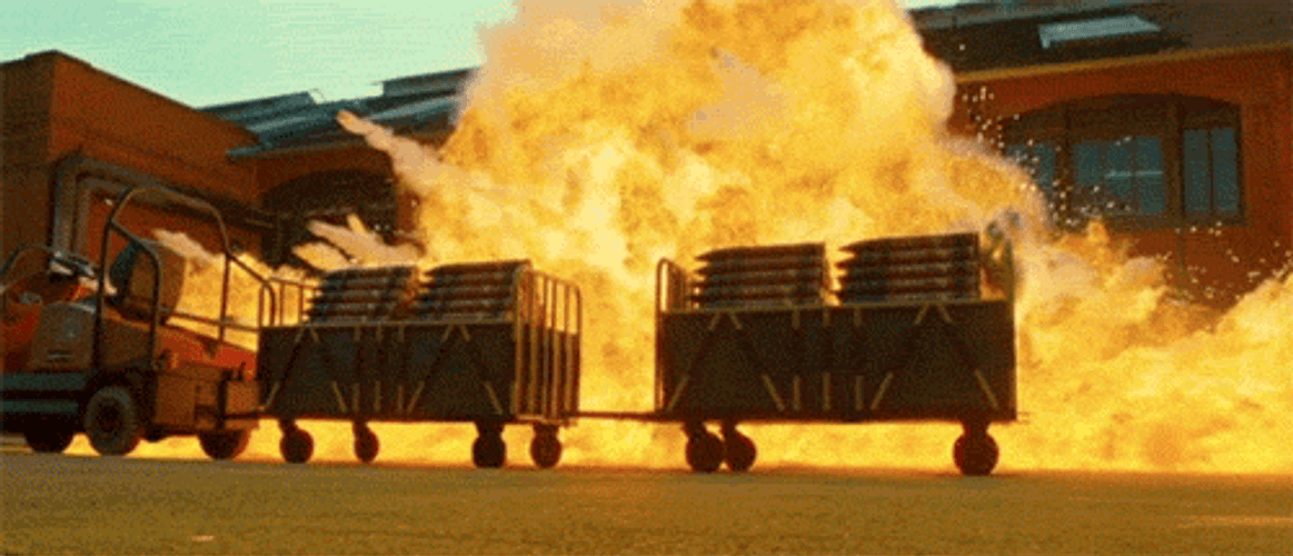Fiery Nuclear Bomb Animation GIF