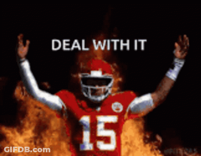 Fiery Patrick Mahomes Deal With It GIF