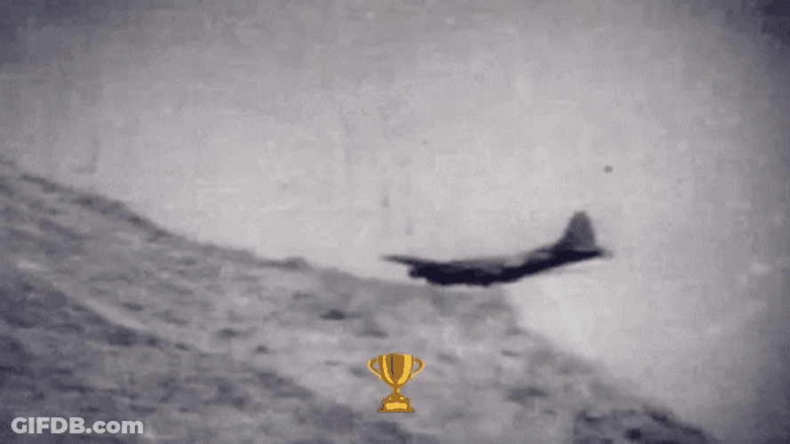 Fiery Plane Crash And Burn GIF