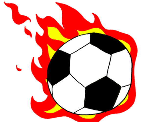 Fiery Rolling Football GIF