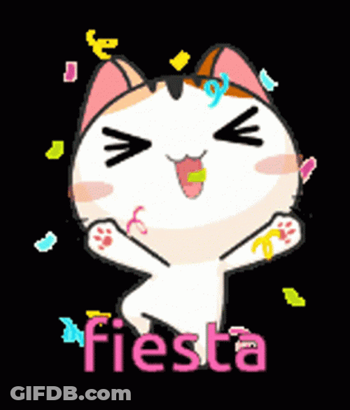 Fiesta Jumping Cat Hooray GIF