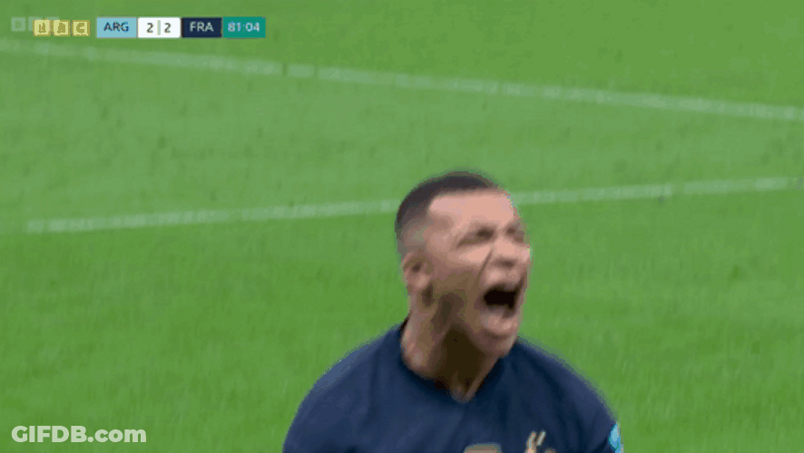 FIFA World Cup Kylian Mbappe Screaming GIF