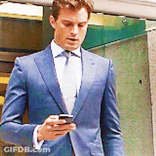 Fifty Shades Of Grey Christian Typing Smartphone GIF