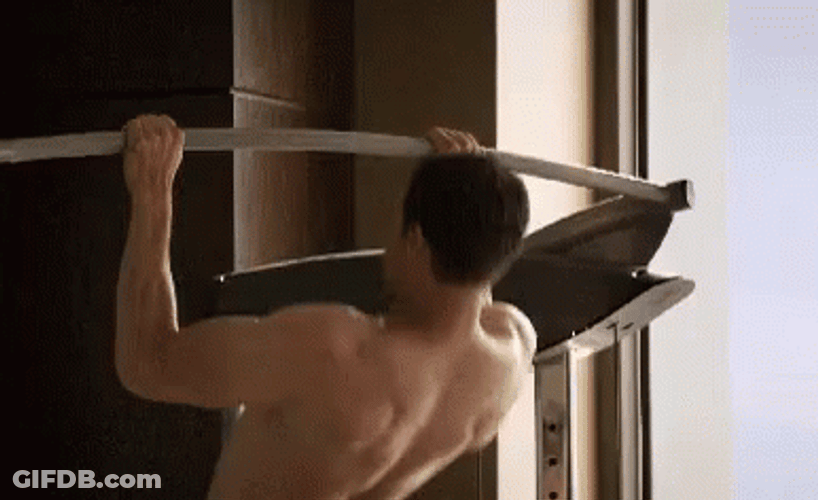 Fifty Shades Of Grey Flirting Pull-Up Exercise GIF