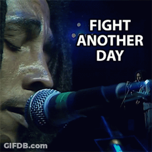 Fight Another Day Poster With Microphone GIF