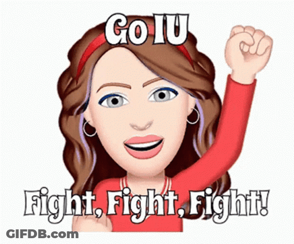 Fight Fight Fight Cartoon Lady Cheering GIF