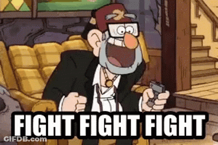 Fight Fight Fight Grunkle Stan Gravity Falls GIF
