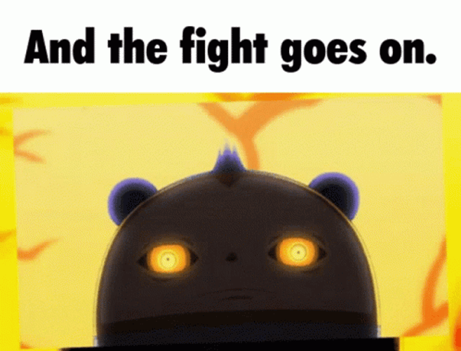 Fight On Animated Panda On Fire GIF
