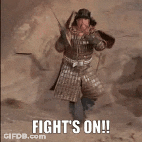 Fight On Man In A Traditional War Protection GIF