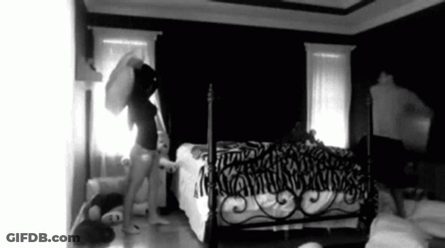 Fight On Married Couple Pillowfight GIF