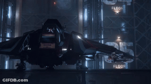 Fighter Jet Beside Floor 03 Sign GIF