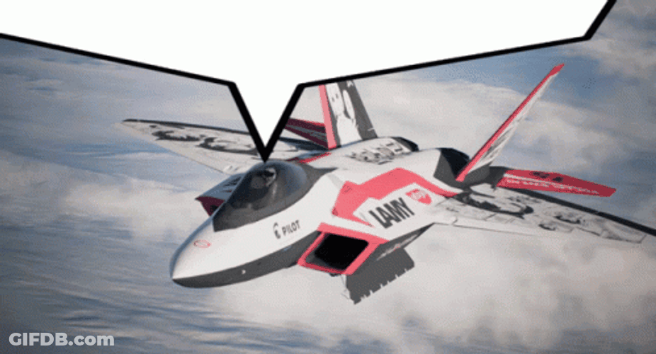 Fighter Jet Blank Bubble For Talking GIF