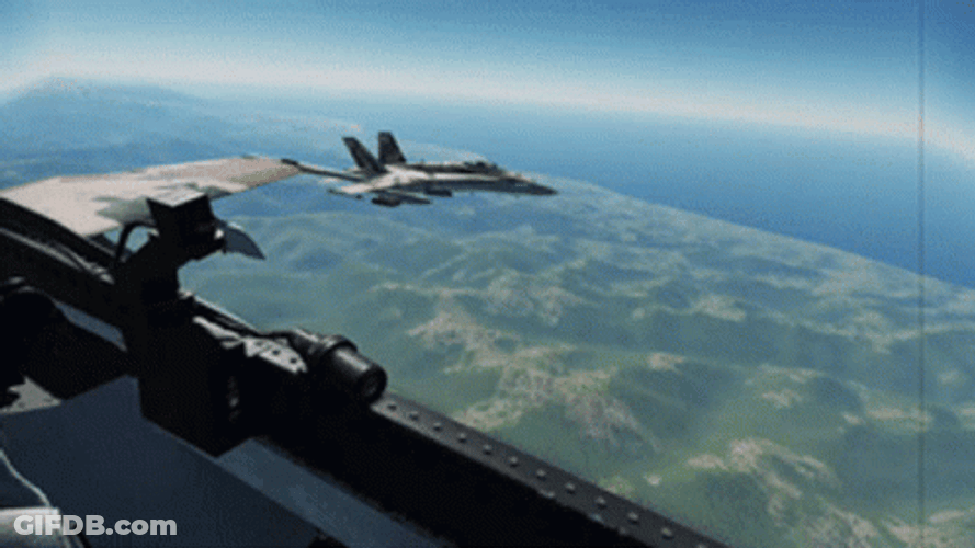 Fighter Jet Flight Simulation GIF