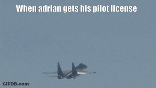 Fighter Jet Flying When Adrian Gets His Pilot License GIF