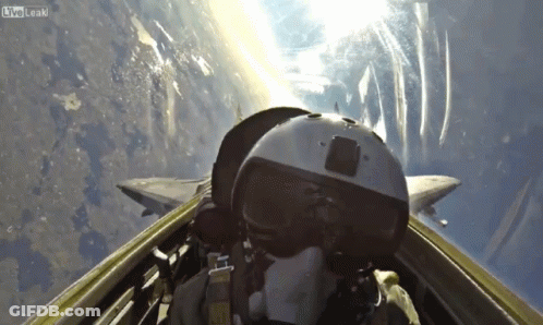 Fighter Jet Flying With Liveleak Logo GIF