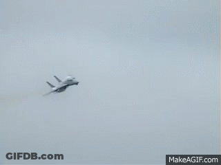 Fighter Jet Flying With Smoke GIF