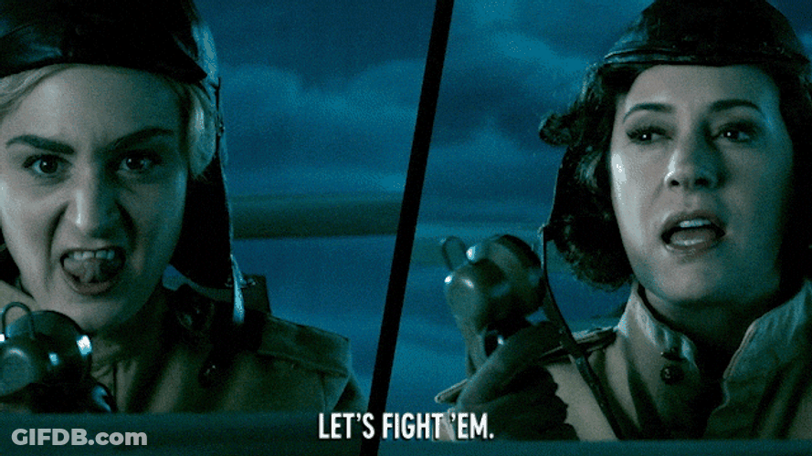 Fighter Jet Girl Pilots Let's Fight Em GIF