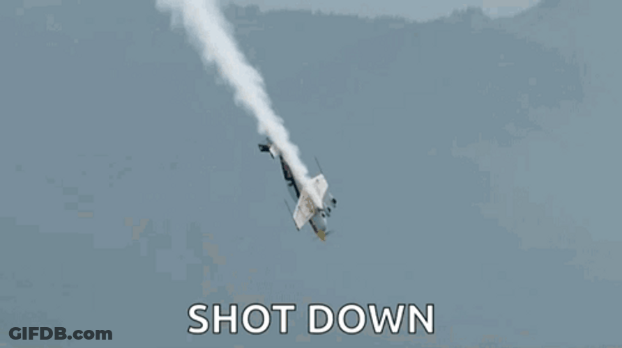 Fighter Jet Shot Down Ground GIF