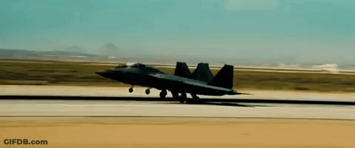 Fighter Jet Takes Off GIF