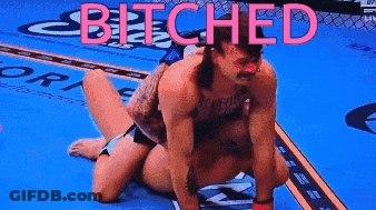 Fighter Lying On Ground Saying Bitched GIF