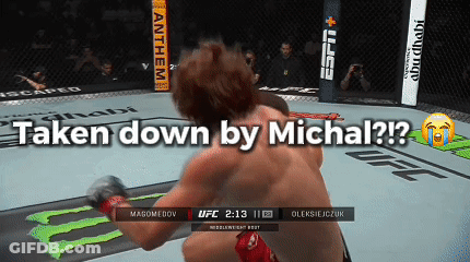 Fighter Taken Down By Michal In UFC Fight GIF