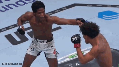 Fighter With Number 30 On Gloves GIF