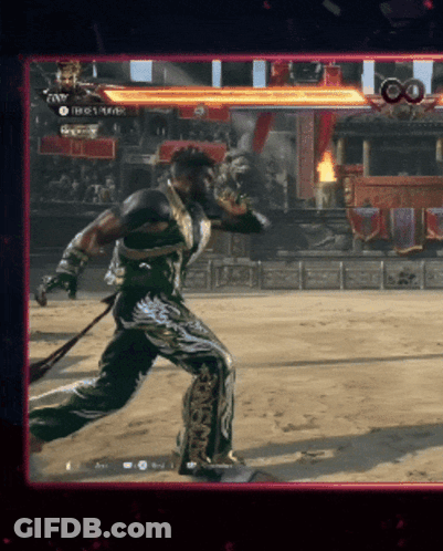 Fighter With Sword And Start Button GIF