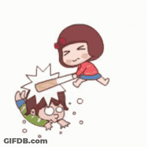 Fighting Angry Kawaii Girl GIF