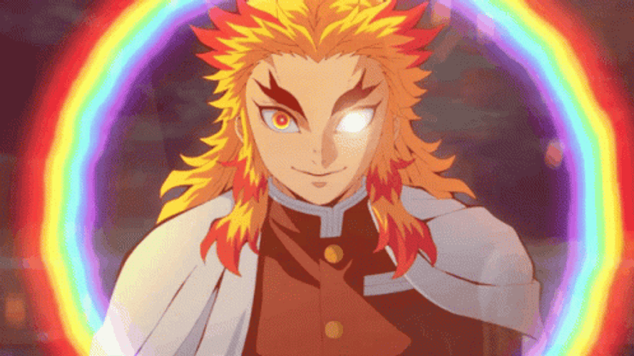 Fighting Demon Slayer Kyōjurō Rengoku GIF
