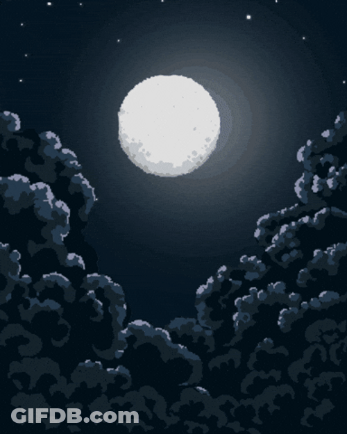 Fighting Demon Slayer On The Moon Light GIF