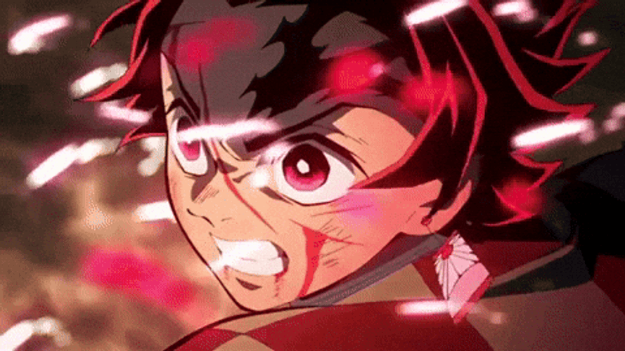 Fighting Demon Slayer Tanjiro Kamado GIF