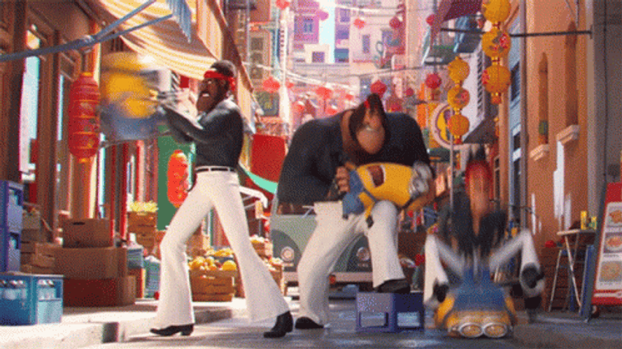 Fighting In Minions: The Rise Of Gru GIF