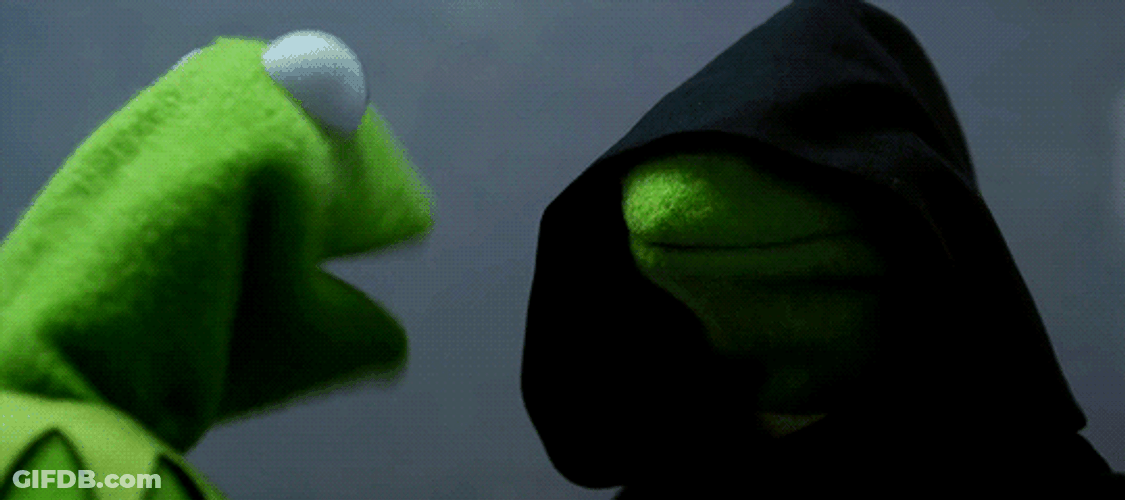 Fighting Kermit Frog Slap GIF