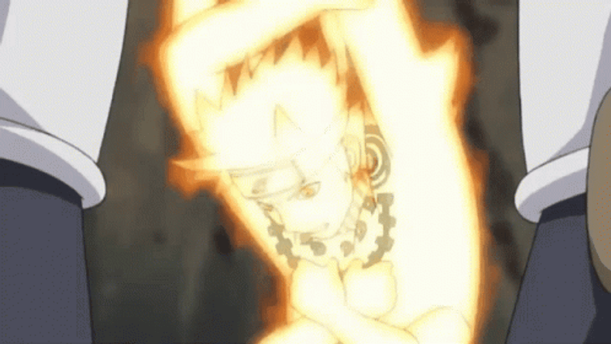Fighting Naruto In Six Paths Sage Mode GIF