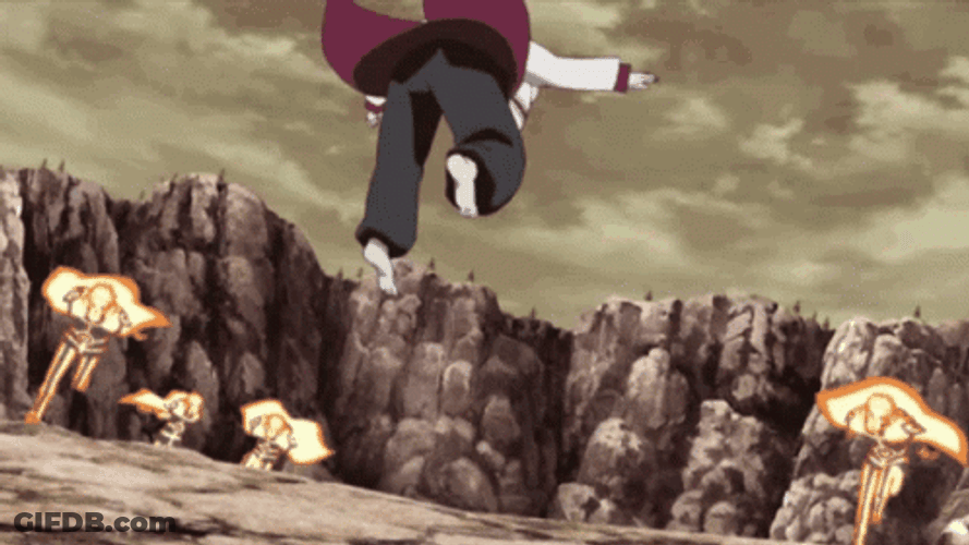 Fighting Naruto With Kage Bunshin Evasion GIF