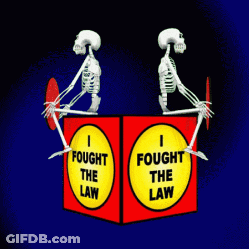 Fighting The Law Is Suicide GIF