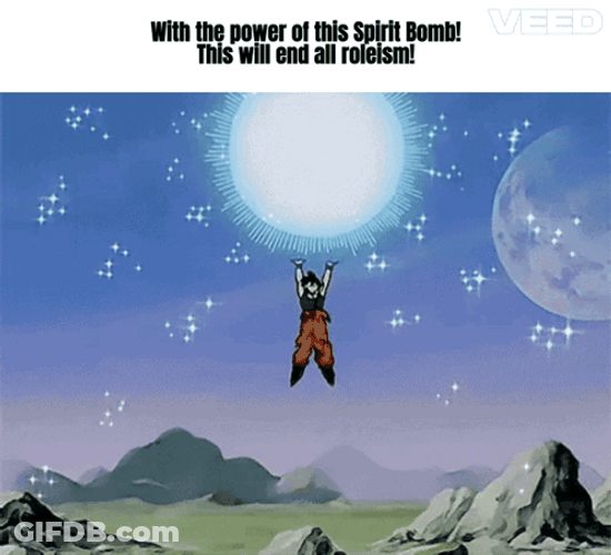 Fighting With The Power Spirit Bomb GIF