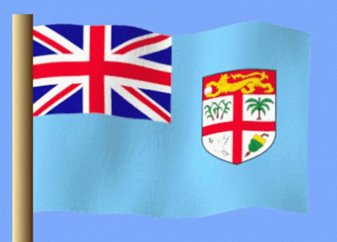 Fiji Flag Waving 3D GIF