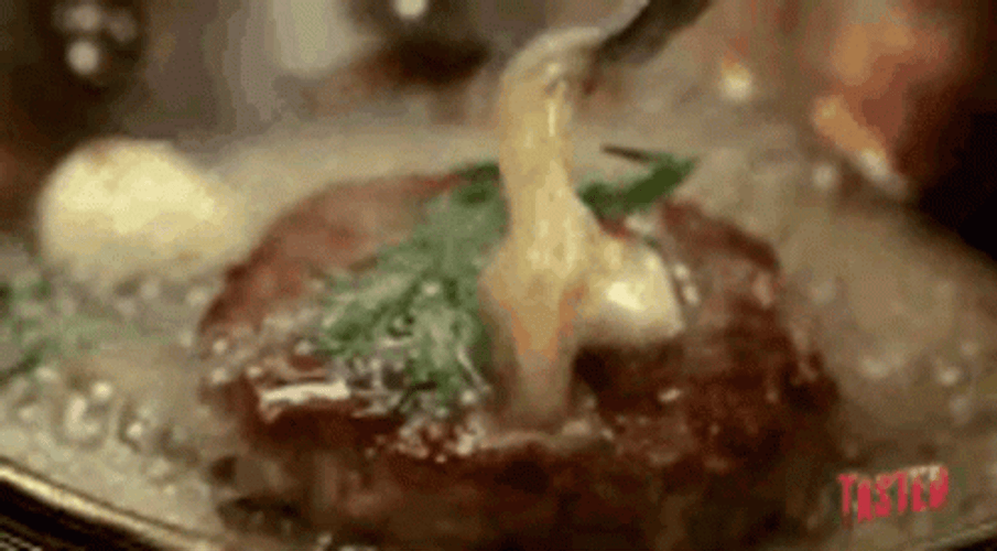 Filet Mignon Drizzle Of Truffle Oil GIF